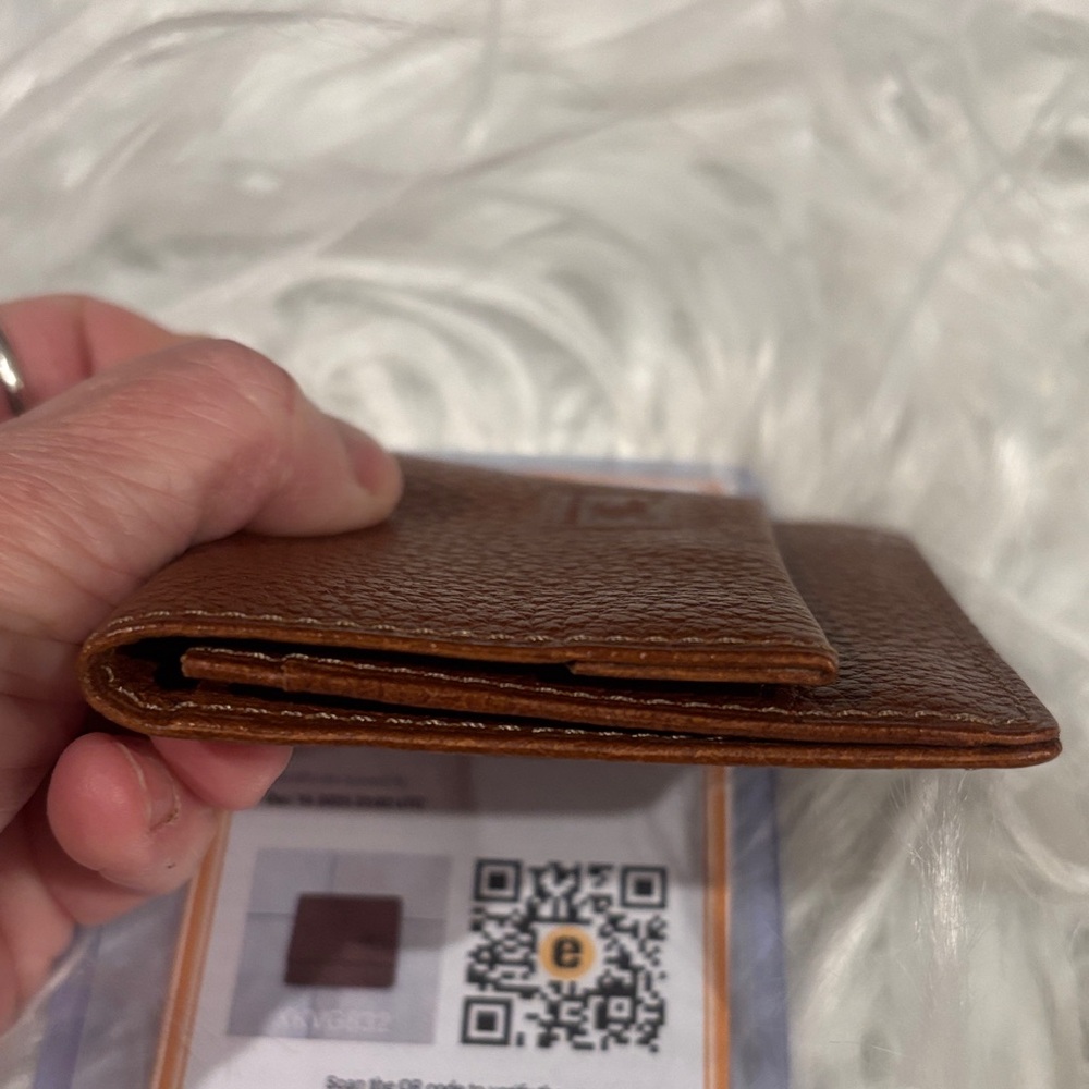 Burberrys Vintage Brown Pebbled Leather Coin Case Wallet-NWOT-Authentic - Picture 8 of 9